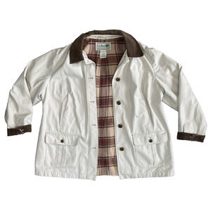 LL Bean Barn Jacket Womens Size XL Petite Adirondack Chore Coat Classic Casual